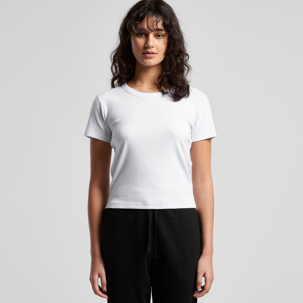 Women's Organic Rib Baby Tee | Arena Custom Blanks