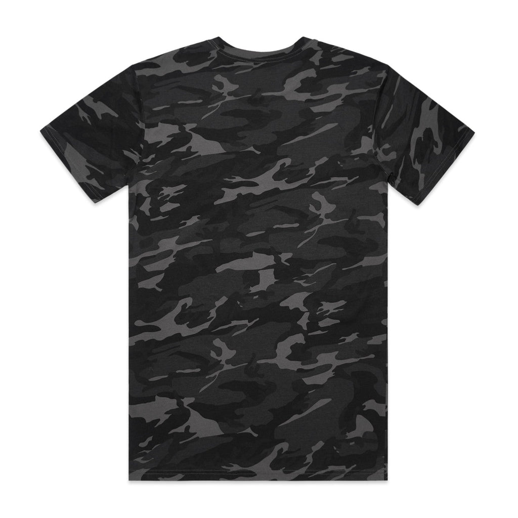 Men's Staple Camo Tee Shirt | Arena Custom Blanks - Arena Prints - Back - Camo - Black