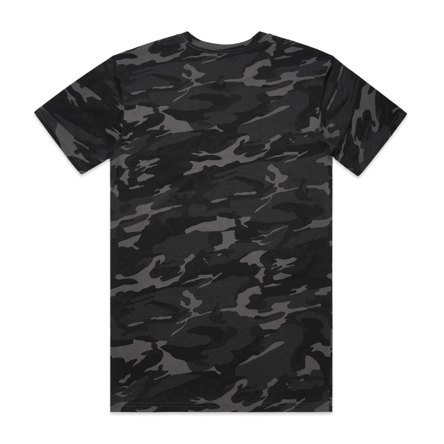 Men's Staple Camo Tee Shirt | Arena Custom Blanks - Arena Prints - Back - Camo - Black