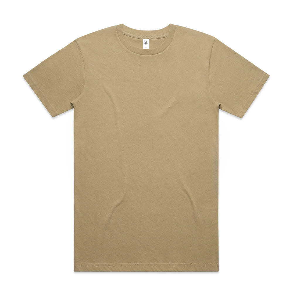 Block Tee| Arena Custom Blanks - Arena Prints - Front - Khaki - Tan