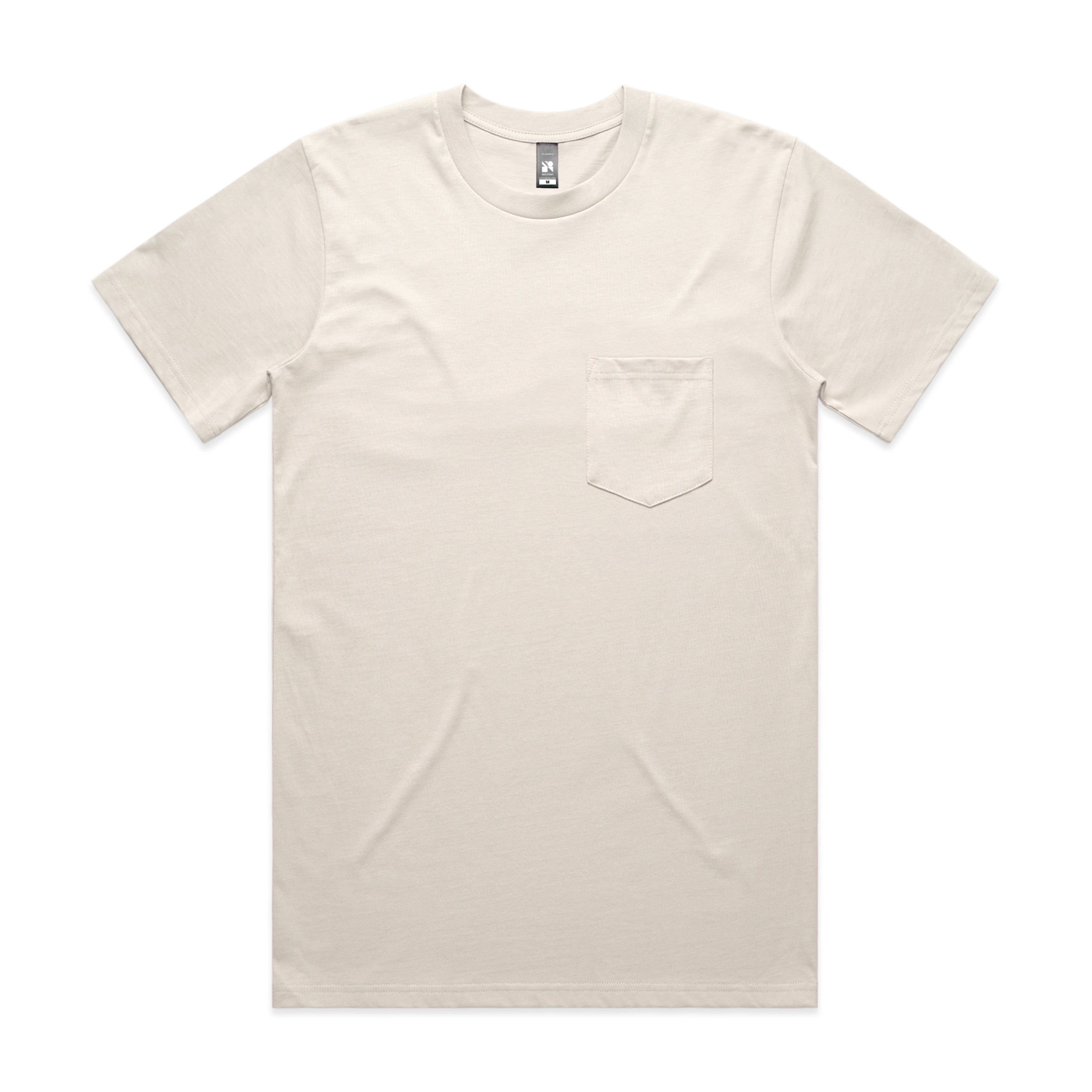 Men's Classic Pocket Tee Shirt | Arena Custom Blanks - Arena Prints - Front- Bone - Cream