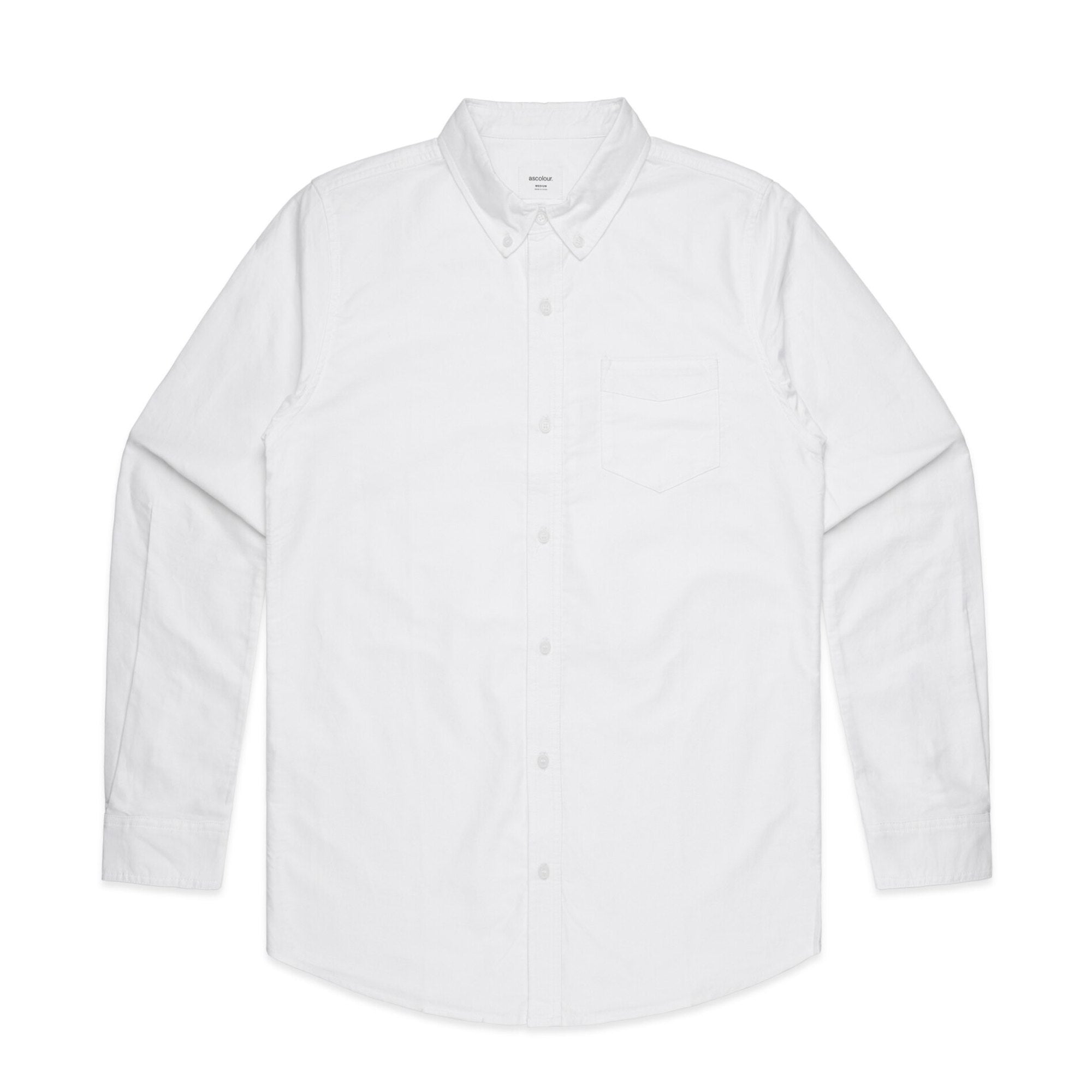 Men's Oxford Button Down | Arena Custom Blanks - Arena Prints - Front - White