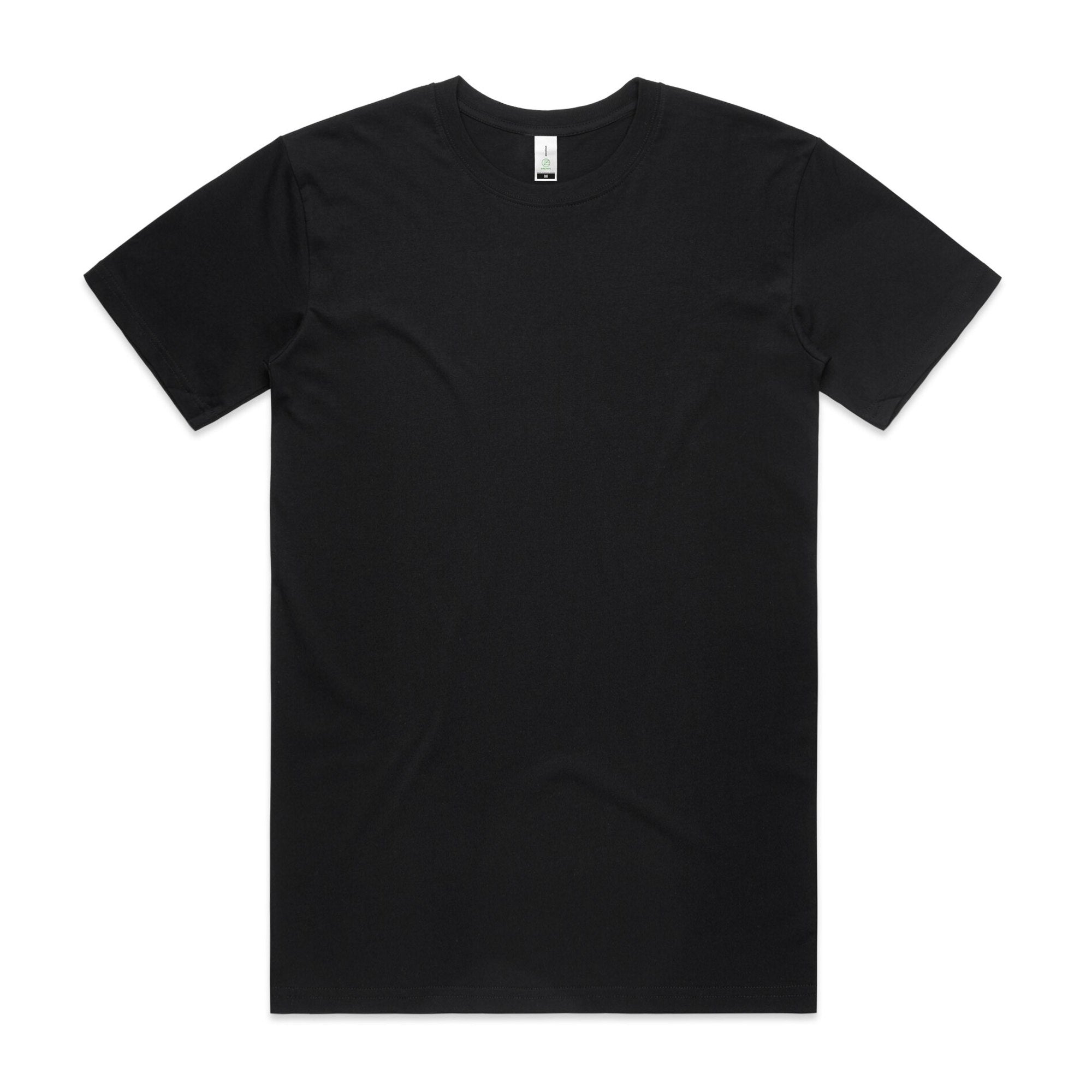 Men's Staple Organic Tee Shirt | Arena Custom Blanks - Arena Prints - Front - Black