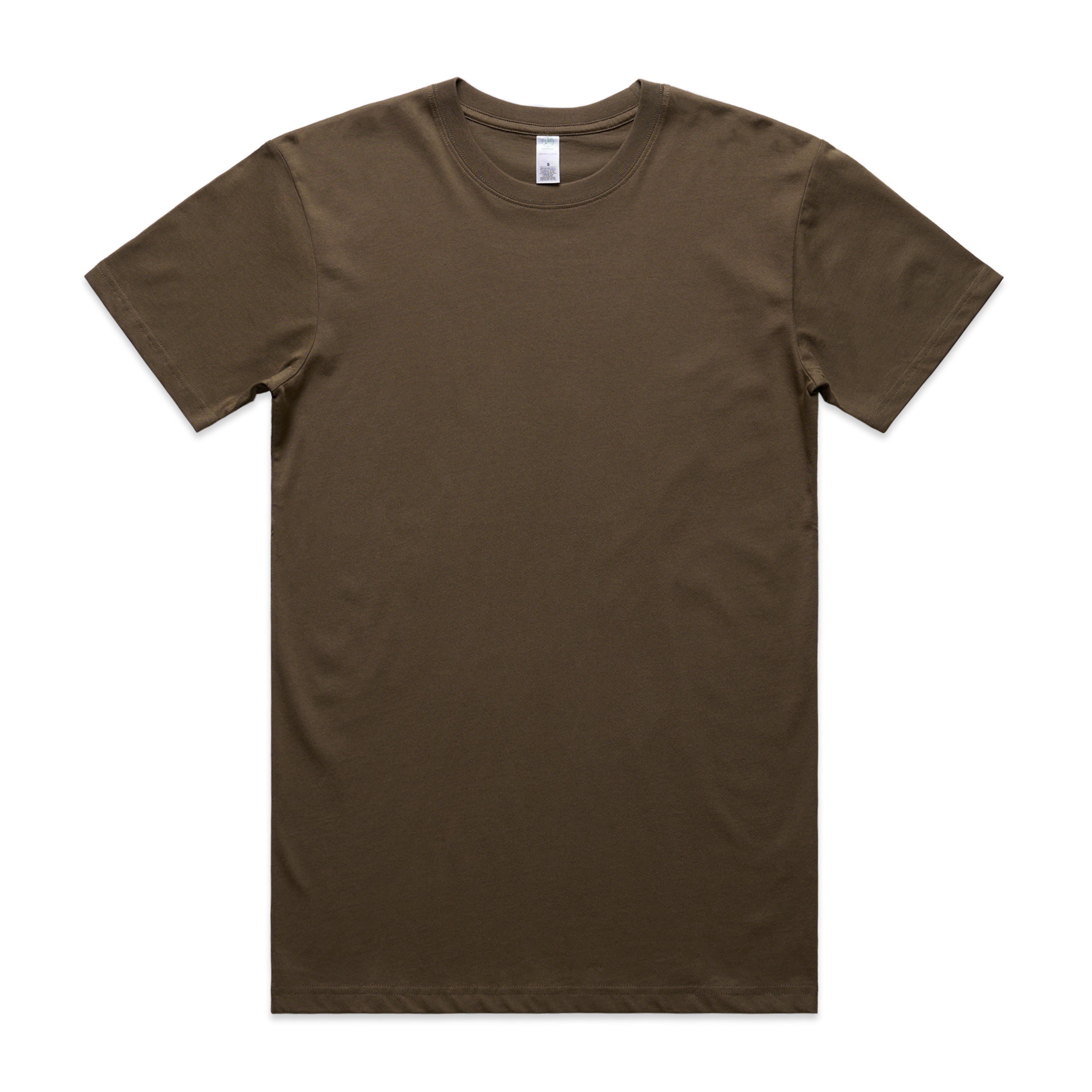 Men's Staple Organic Tee Shirt | Arena Custom Blanks - Arena Prints - Front - Walnut - Brown