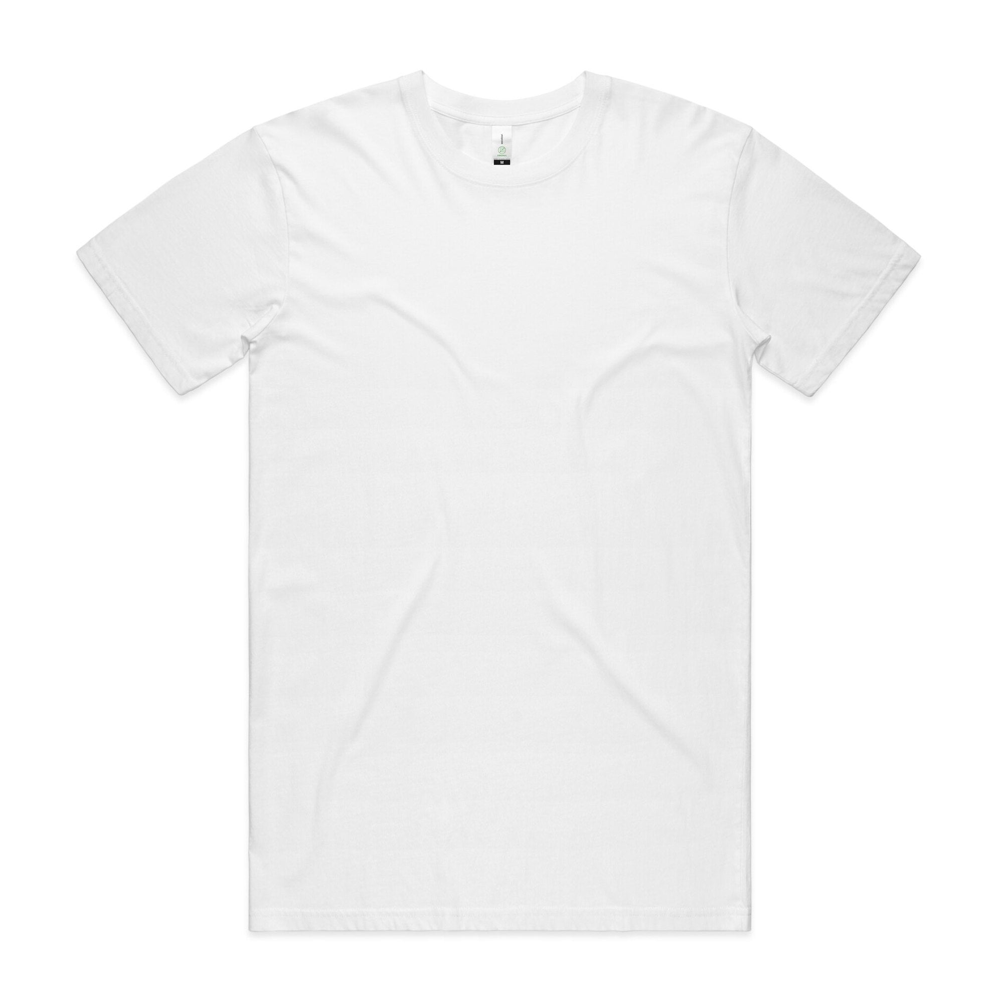 Men's Staple Organic Tee Shirt | Arena Custom Blanks - Arena Prints - Front - White