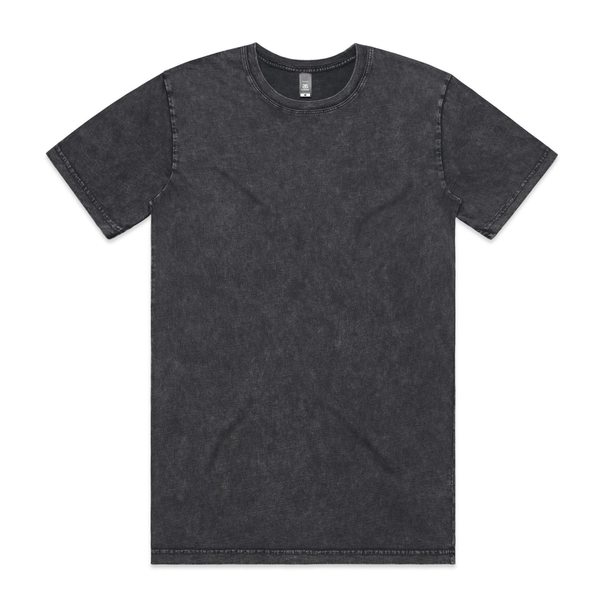 Men's  Staple Stone Wash Tee |  Arena Custom Blanks - Arena Prints - Front - Black Stone - Black