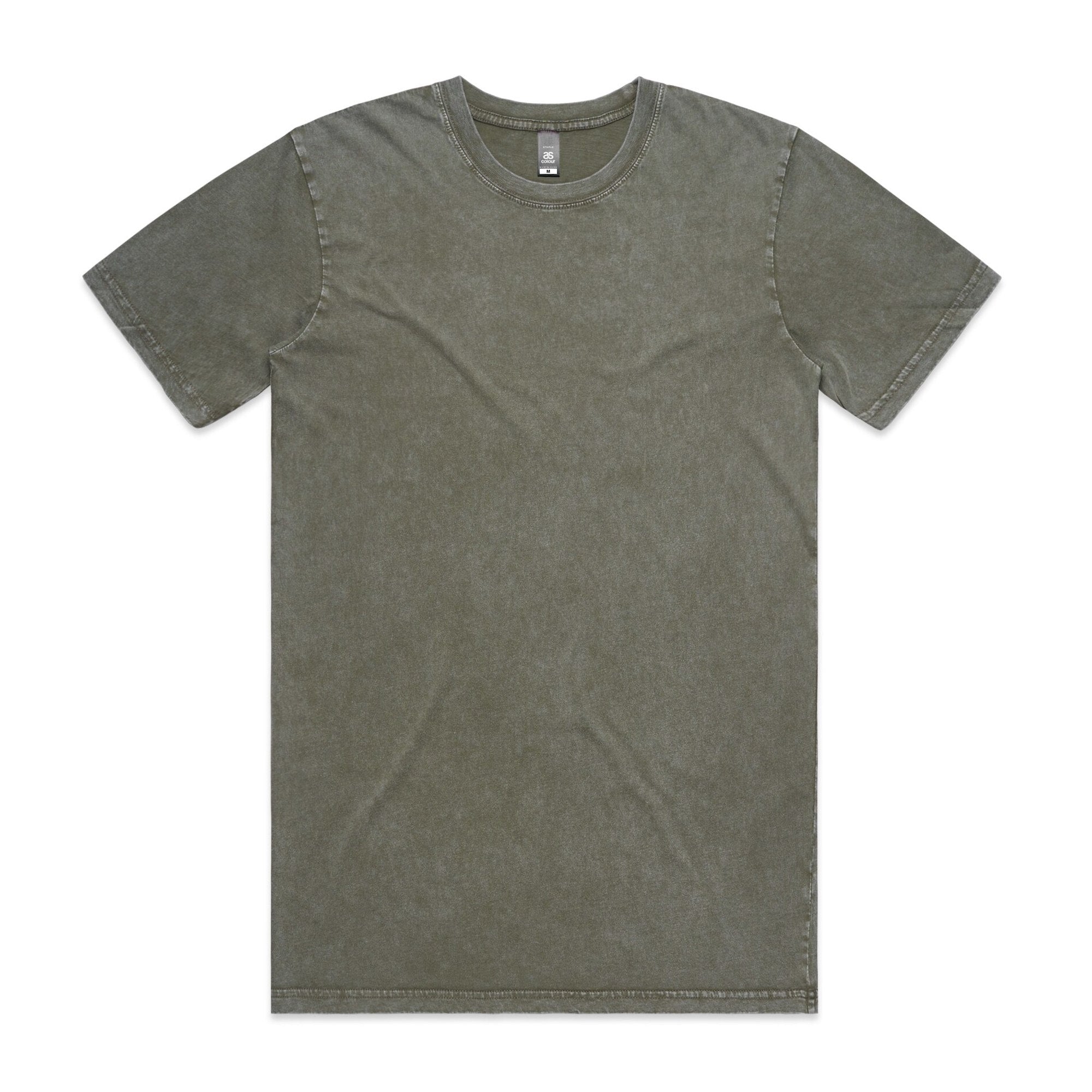 Men's  Staple Stone Wash Tee |  Arena Custom Blanks - Arena Prints - Front - Moss Stone - Green