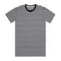 Men's Staple Stripe Tee Shirt | Arena Custom Blanks - Arena Prints - Front - Black - White
