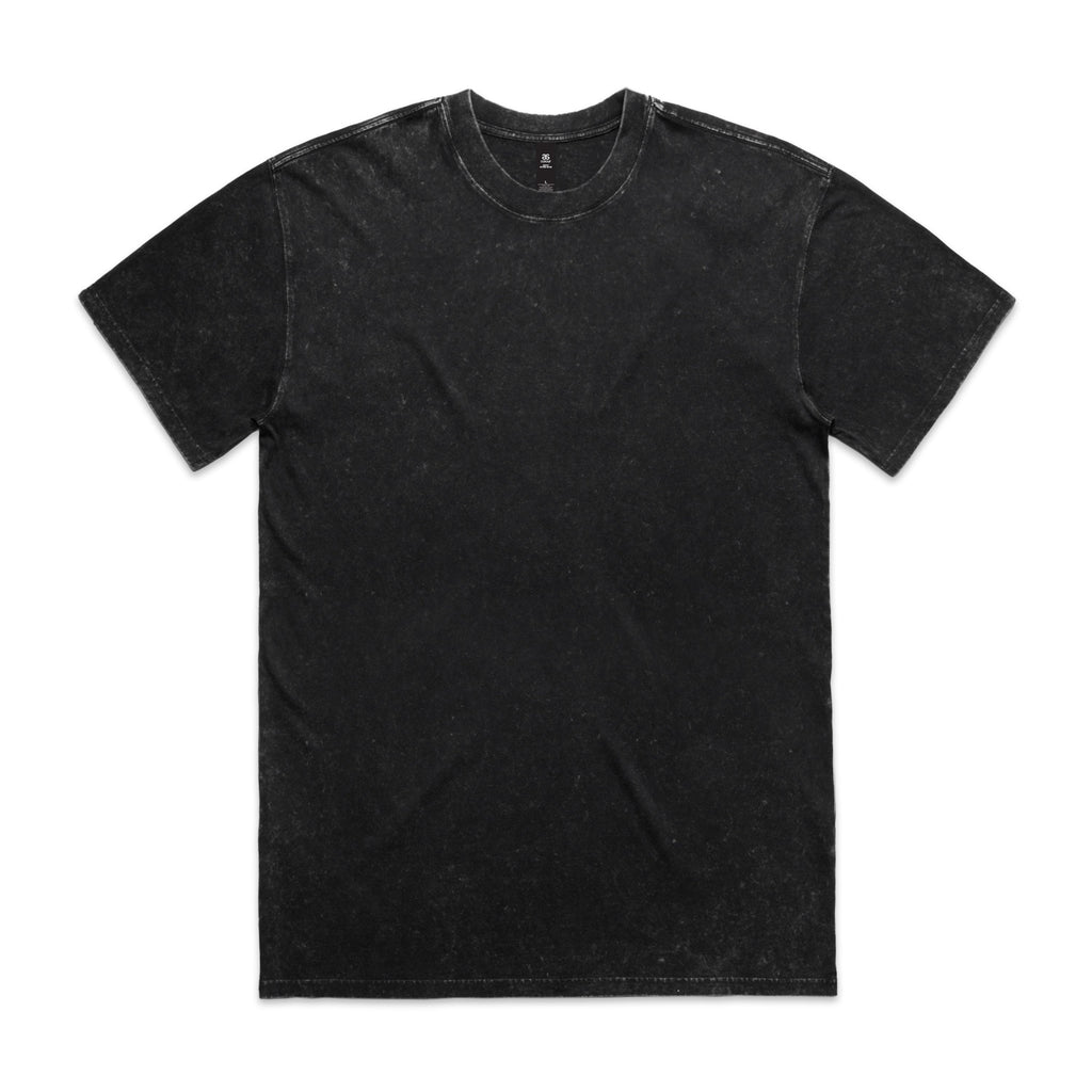 Men's Stone Wash Heavy Tee |  Arena Custom Blanks - Arena Prints - Front - Black Stone - Black