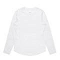 Women's Maple Curve Long Sleeve Tee | Arena Custom Blanks - Arena Prints - Front - White