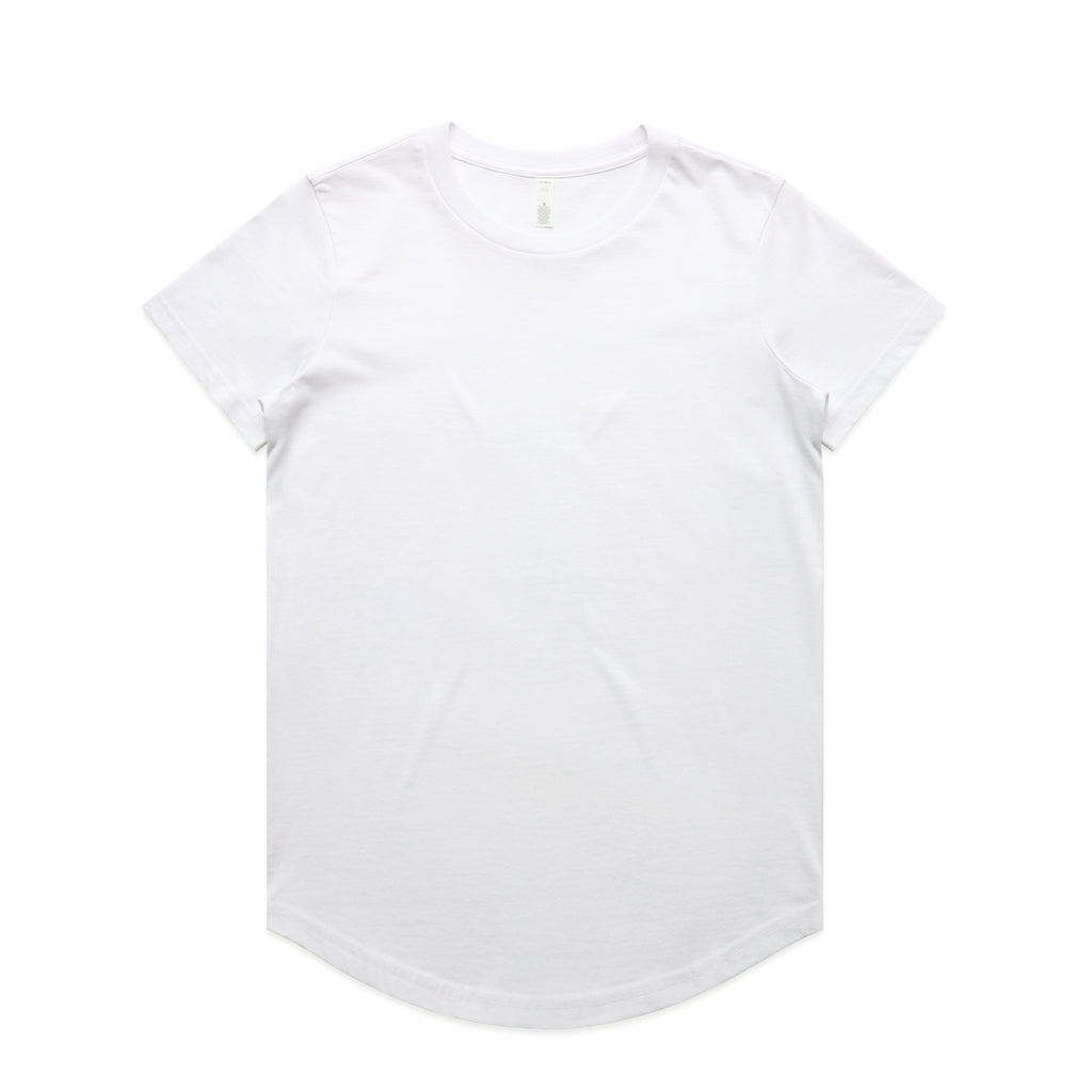 Women's Maple Curve Tee | Arena Custom Blanks - Arena Prints - Front - White