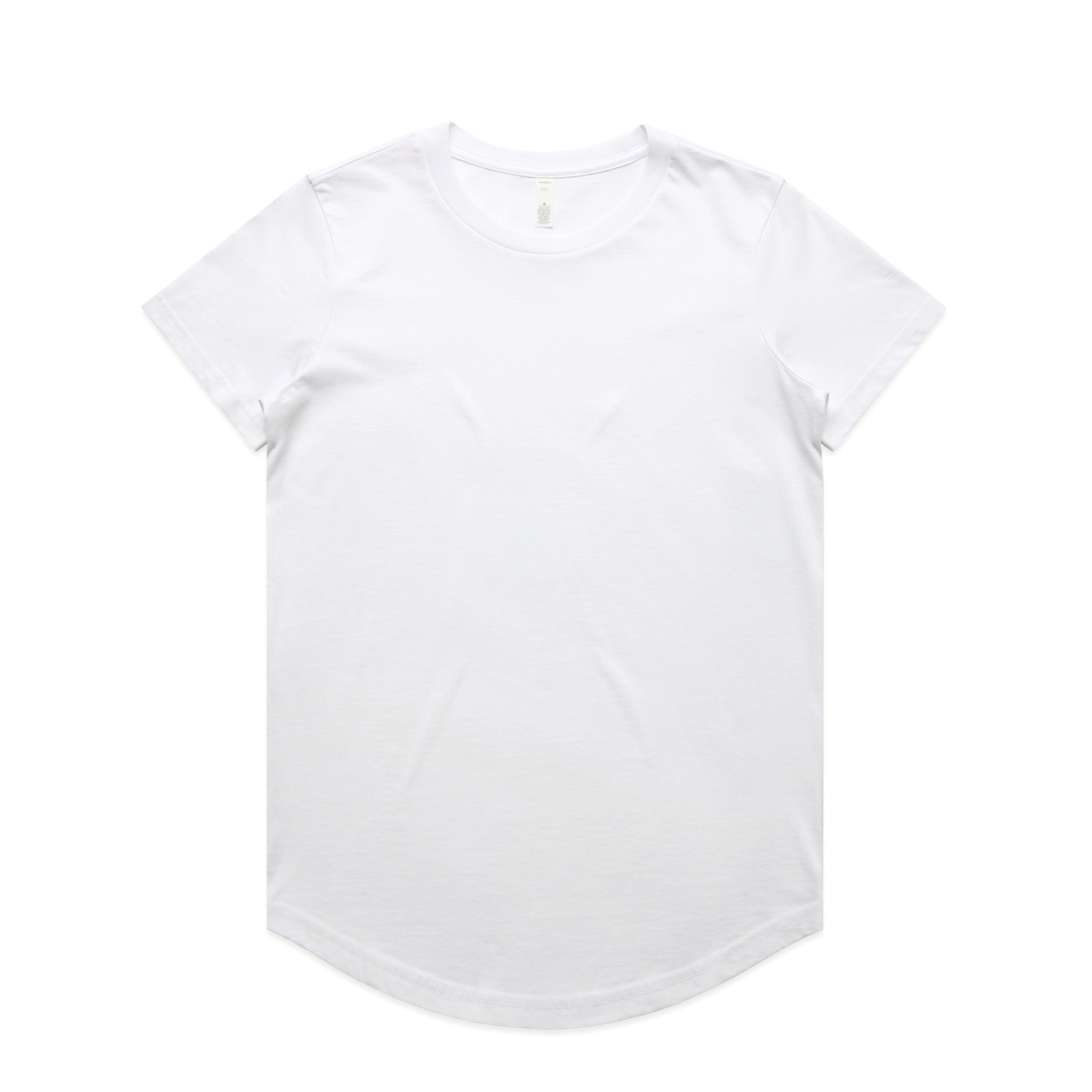 Women's Maple Curve Tee | Arena Custom Blanks - Arena Prints - Front - White