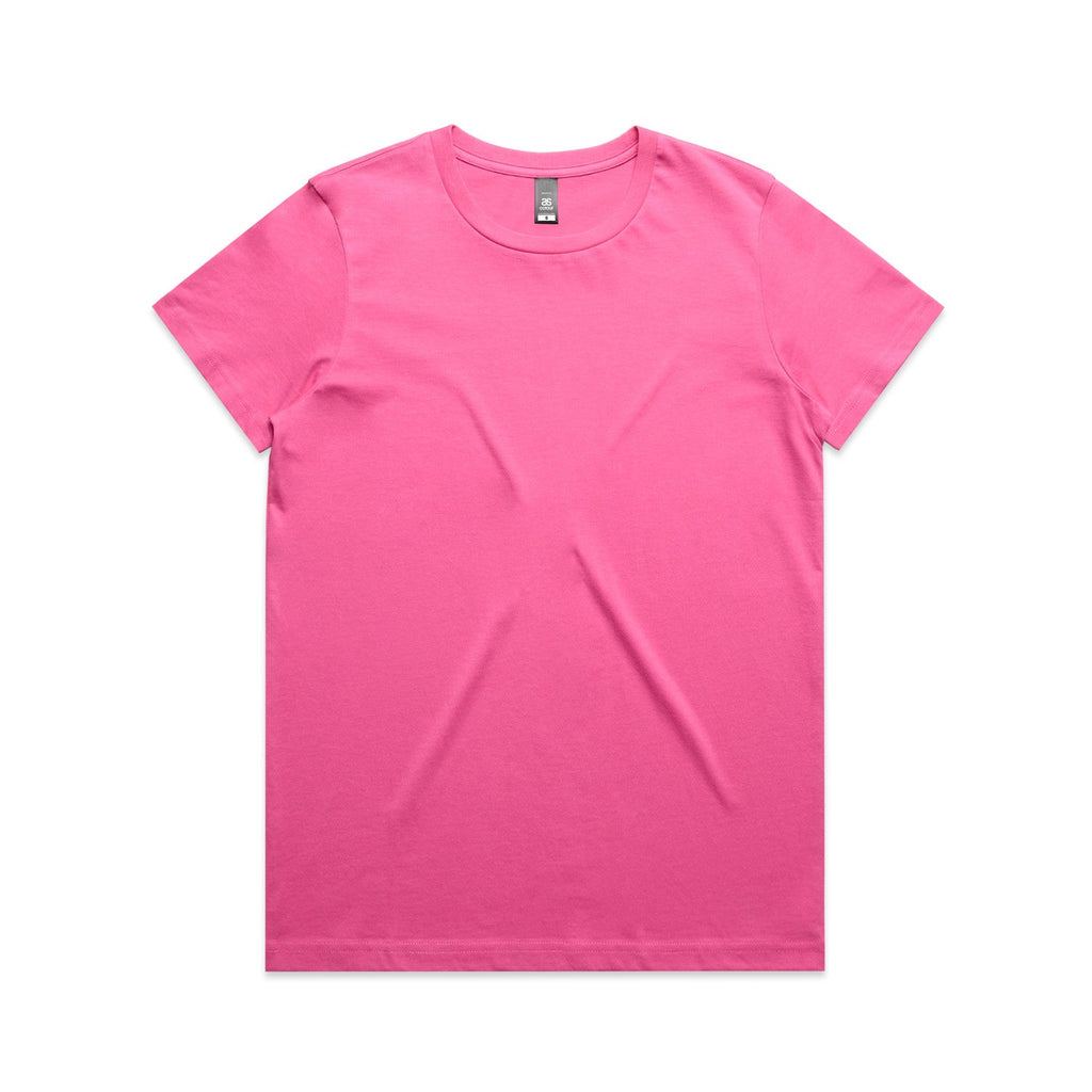 Women's Maple Tee Shirt | Arena Custom Blanks - Arena Prints - Front - Charity Pink - Pink
