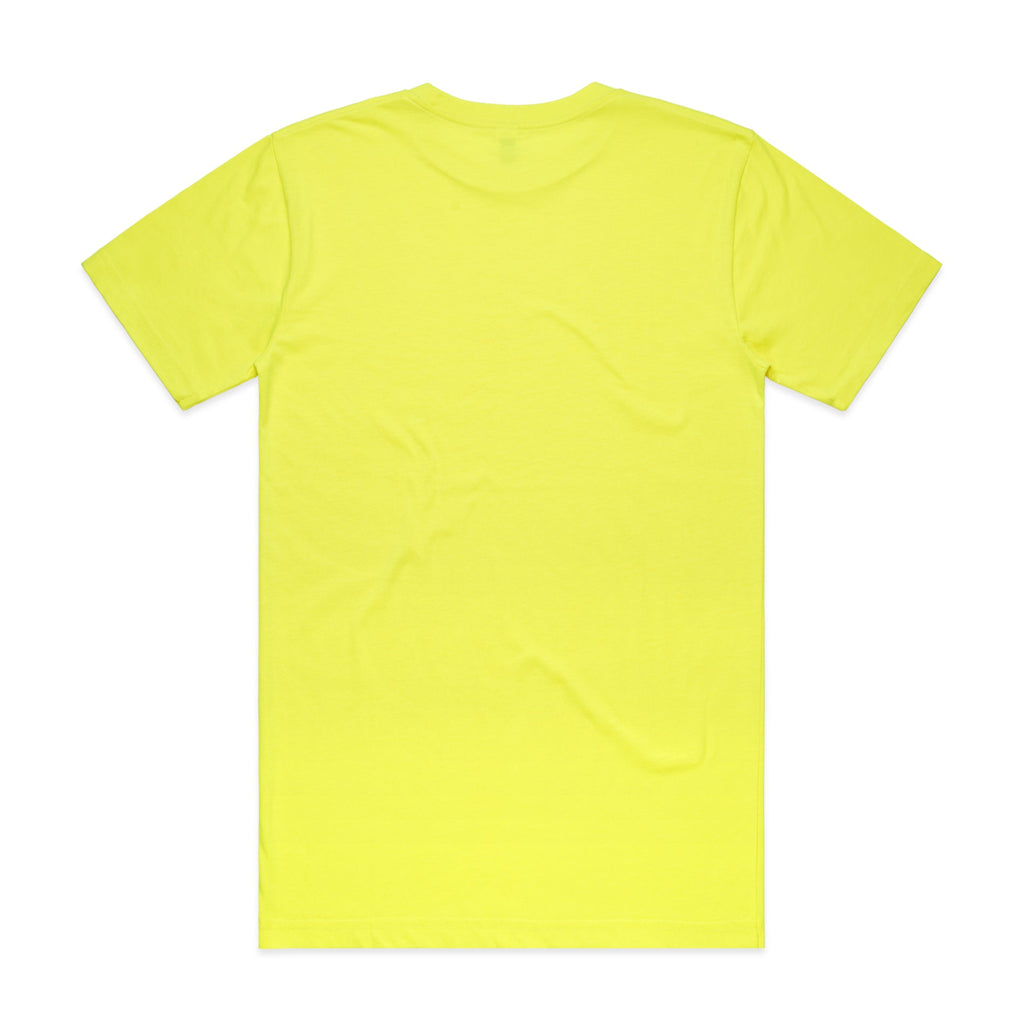 Block Safety Tee | Arena Custom Blanks - Arena Prints - Back - Safety Yellow - Yellow 
