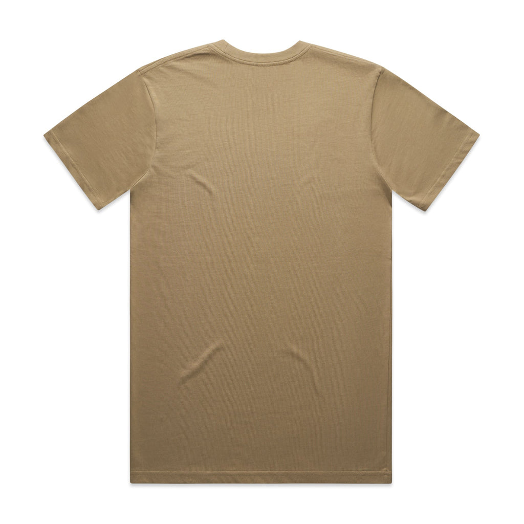 Men's Classic Tee Shirt Set A | Arena Custom Blanks - Arena Prints - Back - Sand - Brown