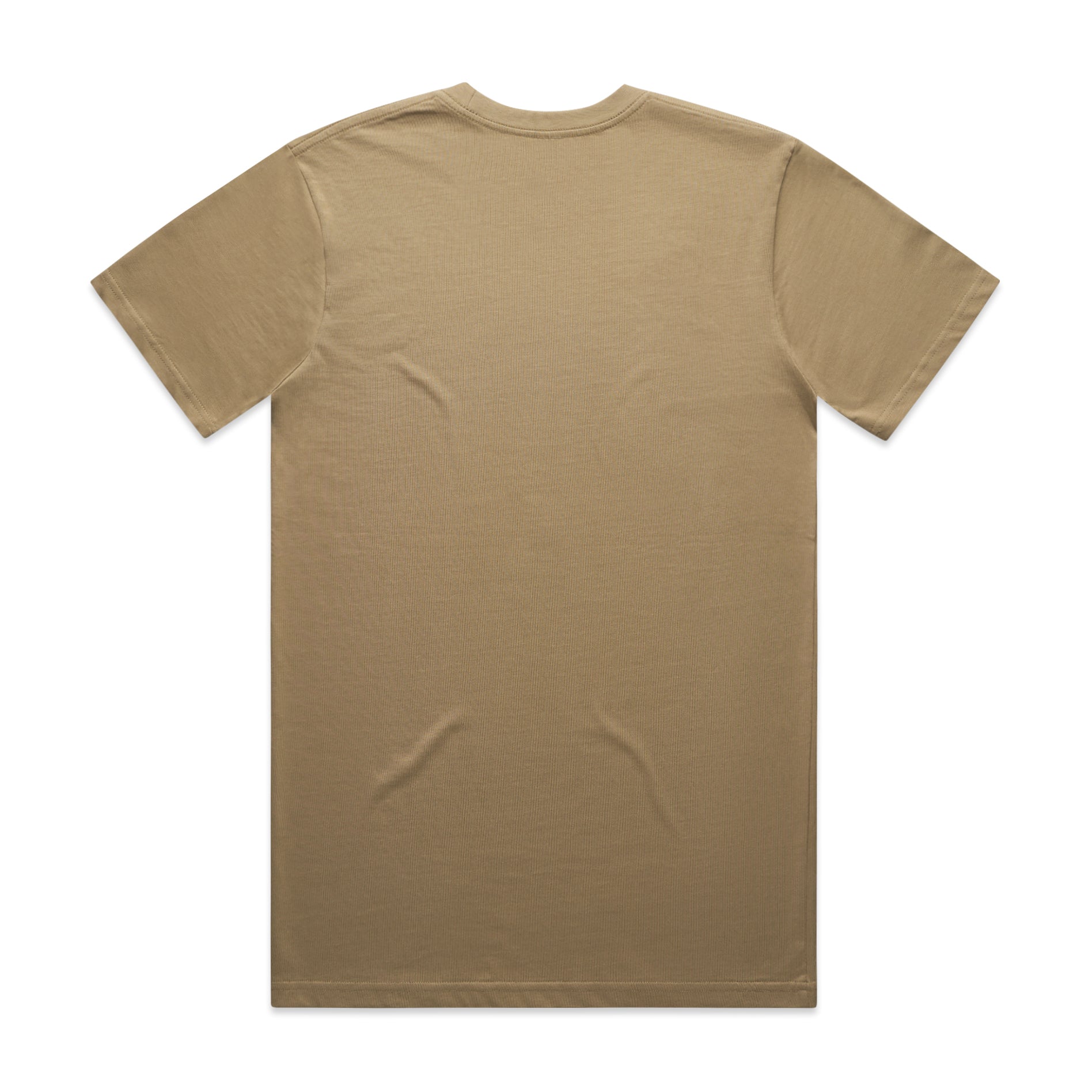 Men's Classic Tee Shirt Set A | Arena Custom Blanks - Arena Prints - Back - Sand - Brown