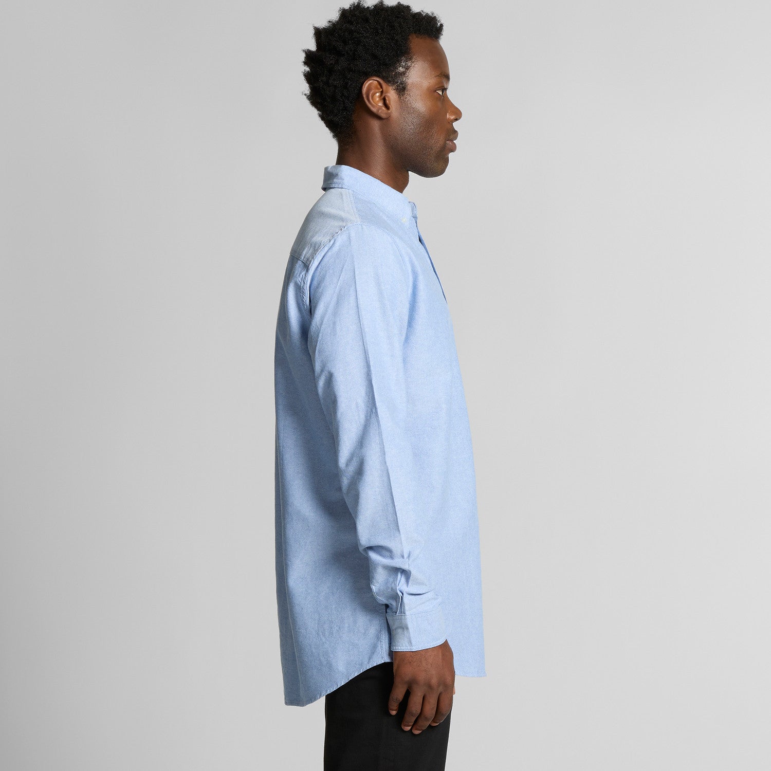 Men's Oxford Button Down | Arena Custom Blanks - Arena Prints - Modeled Shot - Side