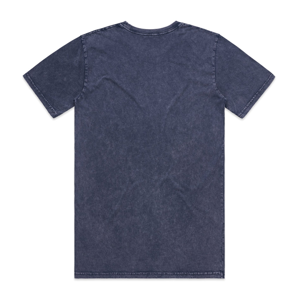 Men's  Staple Stone Wash Tee |  Arena Custom Blanks - Arena Prints - Back- Blue Stone - Blue