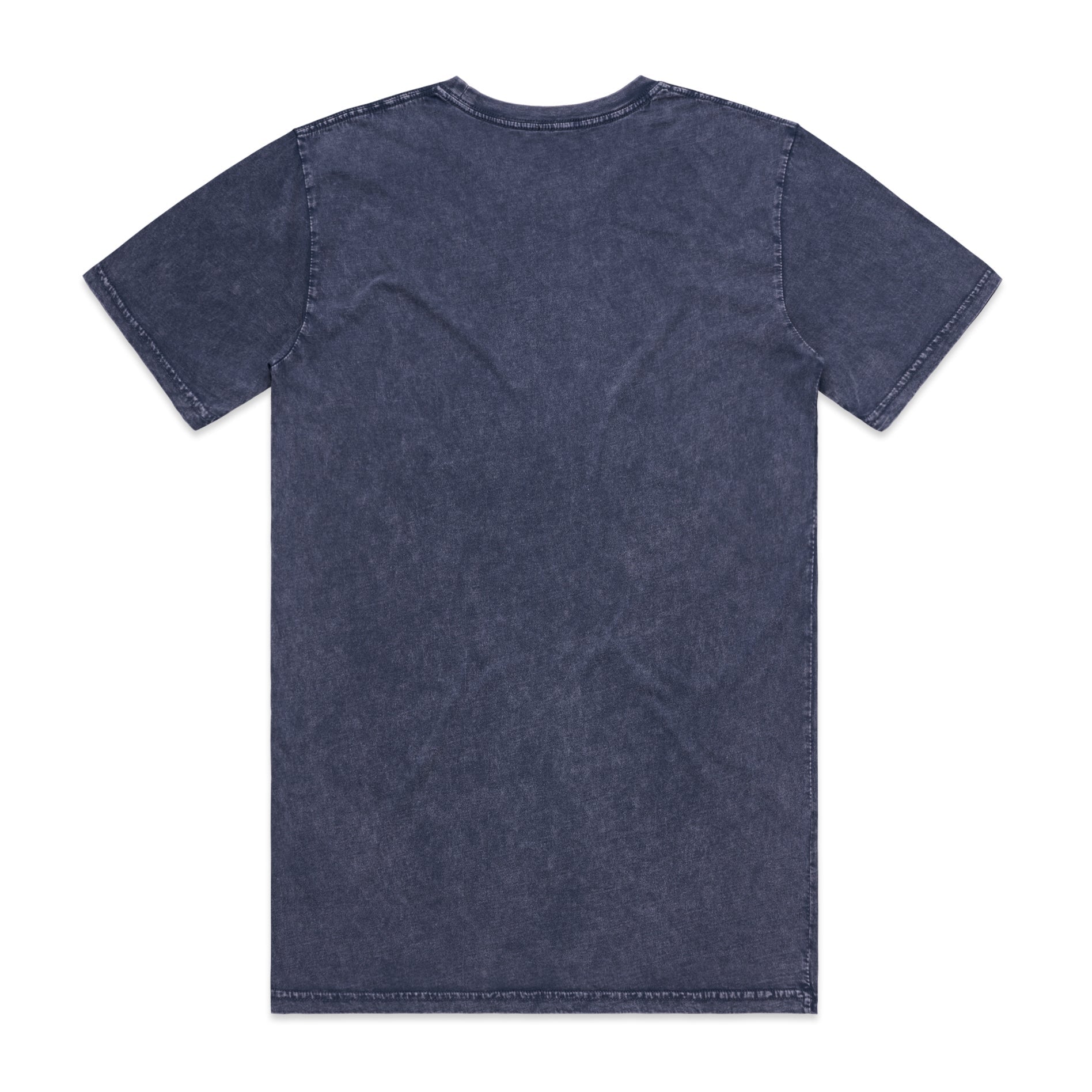 Men's  Staple Stone Wash Tee |  Arena Custom Blanks - Arena Prints - Back- Blue Stone - Blue