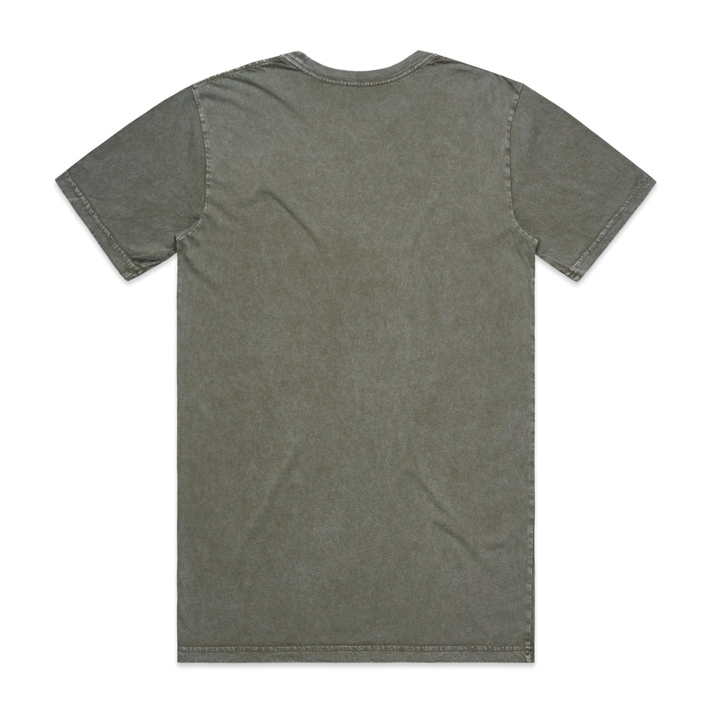 Men's  Staple Stone Wash Tee |  Arena Custom Blanks - Arena Prints - Back - Moss Stone - Green
