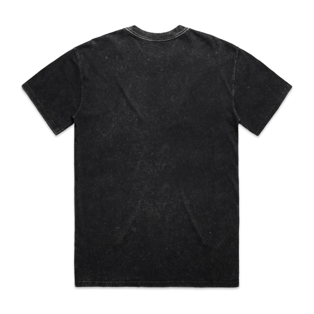 Men's Stone Wash Heavy Tee |  Arena Custom Blanks - Arena Prints - Back - Black Stone - Black