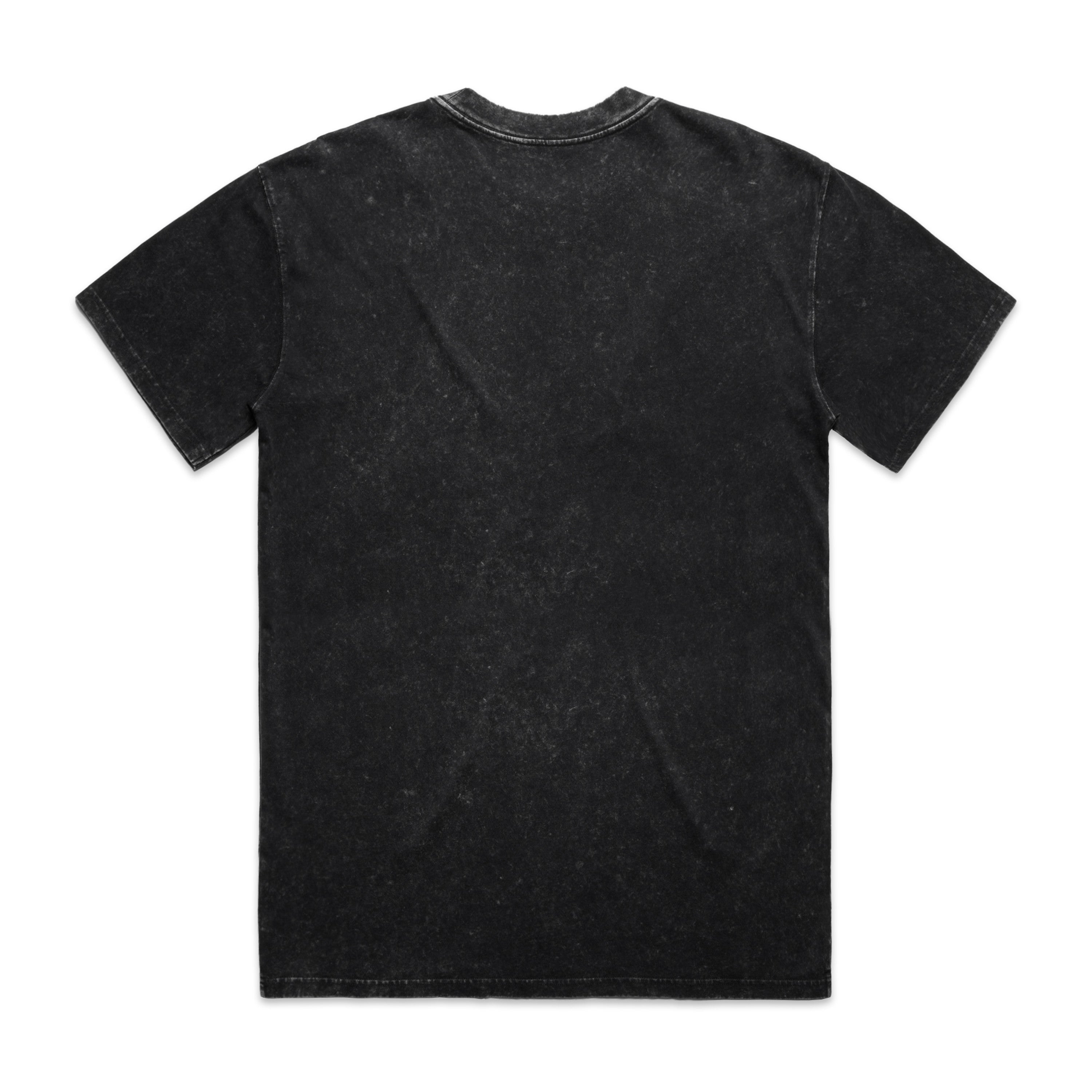 Men's Stone Wash Heavy Tee |  Arena Custom Blanks - Arena Prints - Back - Black Stone - Black