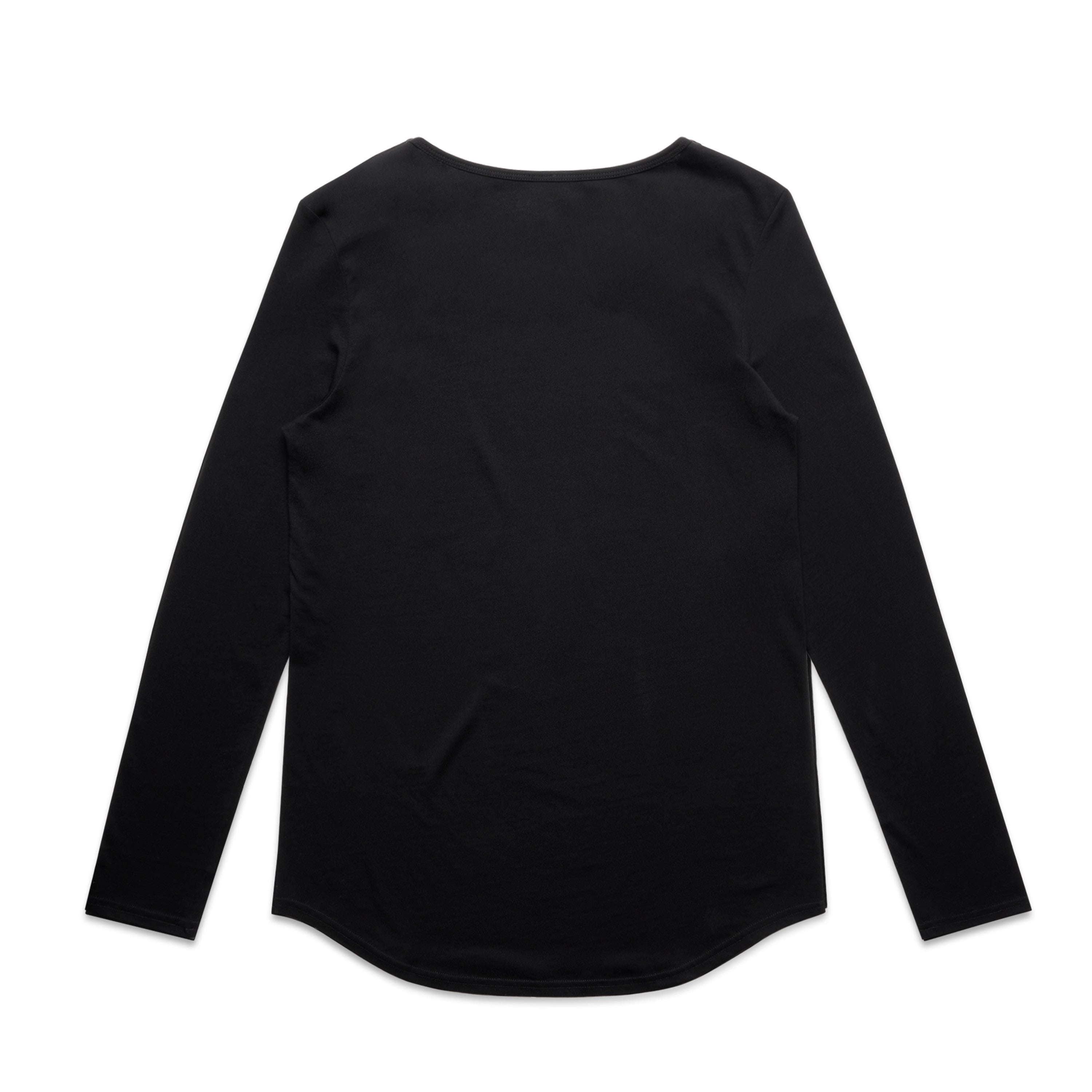 Women's Mali Long Sleeve Tee Shirt | Arena Custom Blanks - Arena Prints - Back - Black
