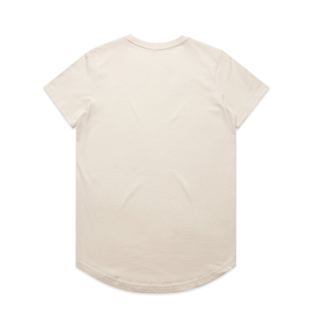 Women's Maple Curve Tee | Arena Custom Blanks - Arena Prints - Back - Ecru - Cream