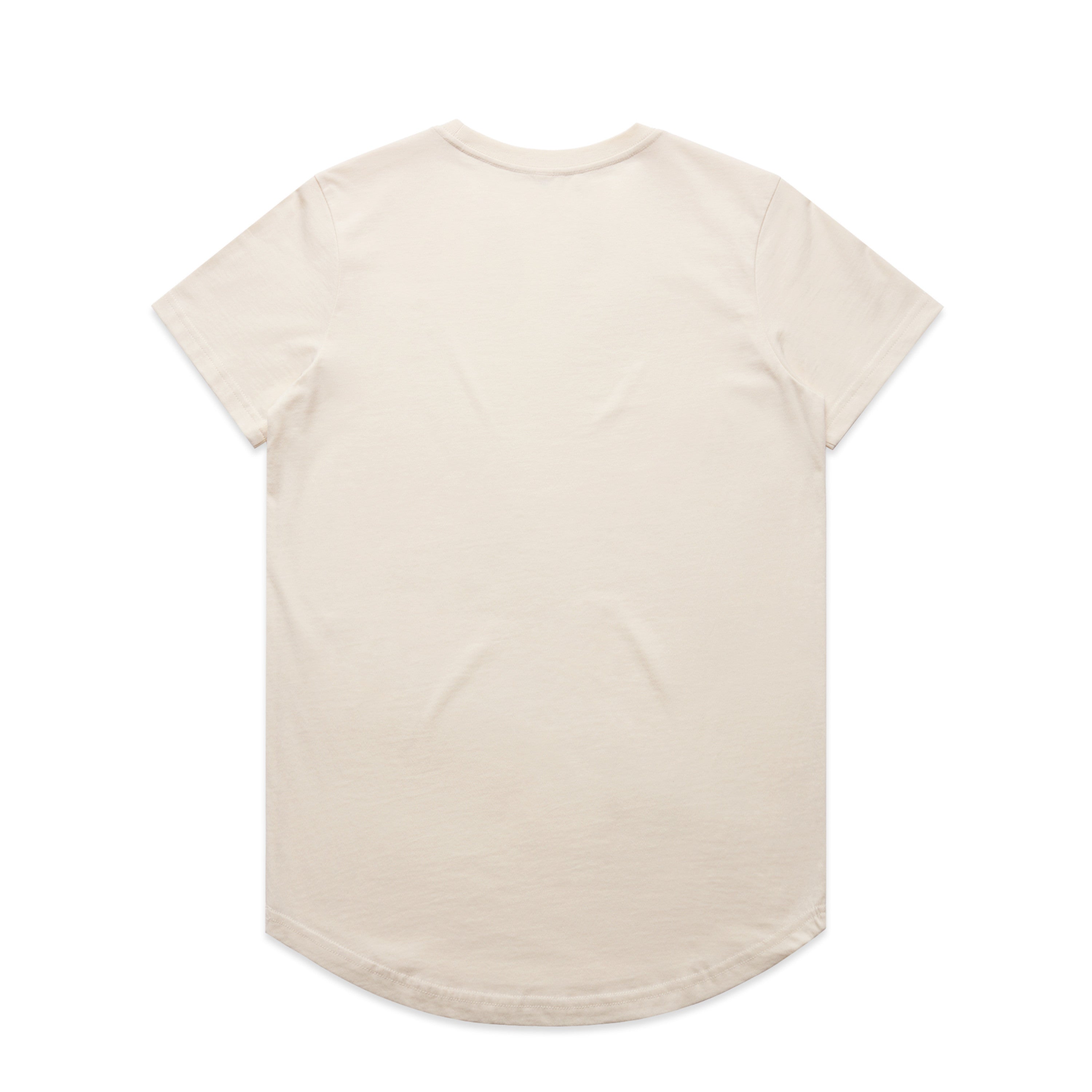Women's Maple Curve Tee | Arena Custom Blanks - Arena Prints - Back - Ecru - Cream