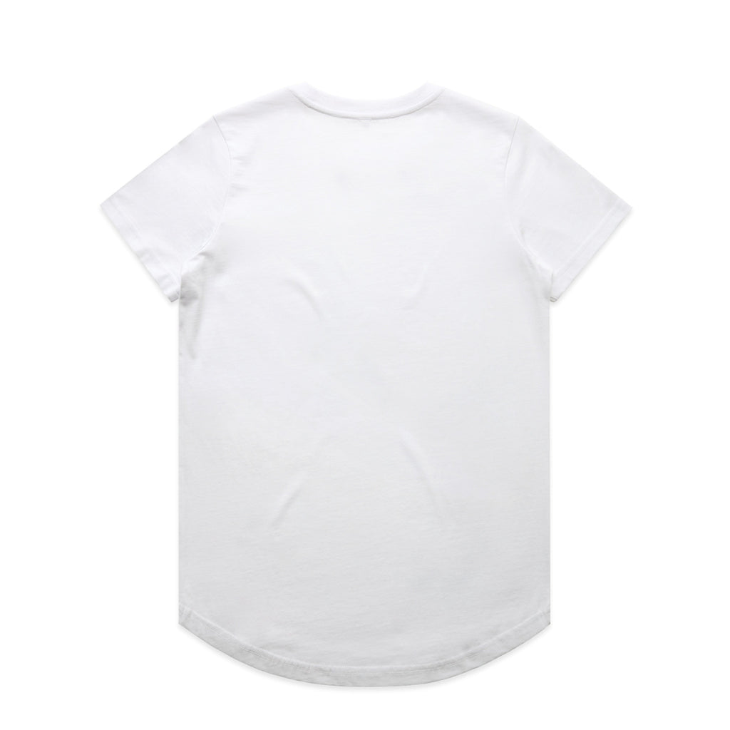 Women's Maple Curve Tee | Arena Custom Blanks - Arena Prints - Back - White