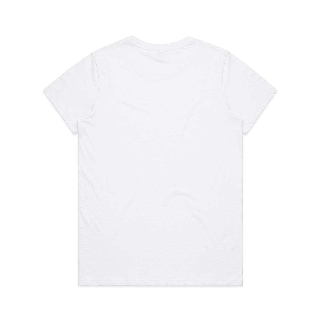 Women's Maple Organic Tee Shirt |Arena Custom Blanks - Arena Prints - Back - White