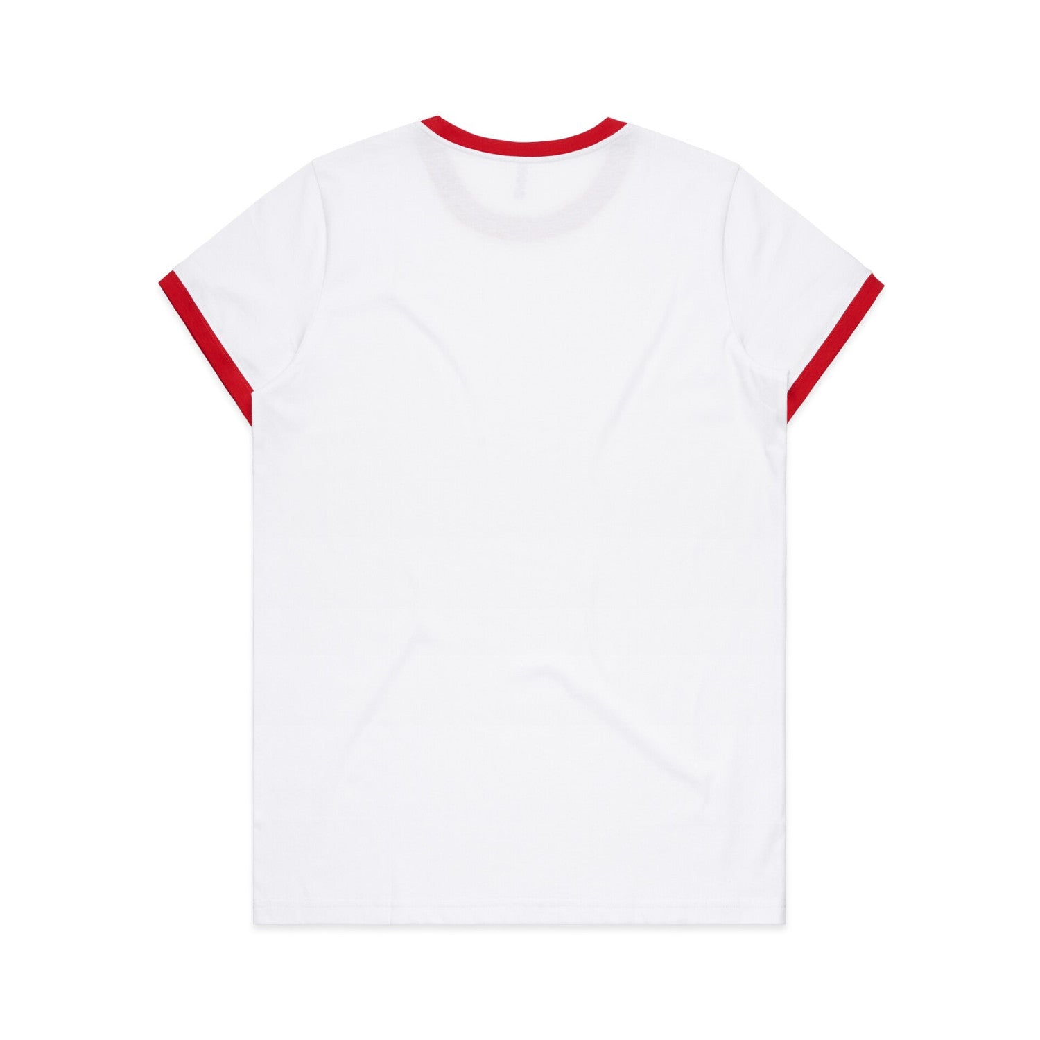 Women's Maple Ringer Tee | Arena Custom Blanks - Arena Prints - Back - Red