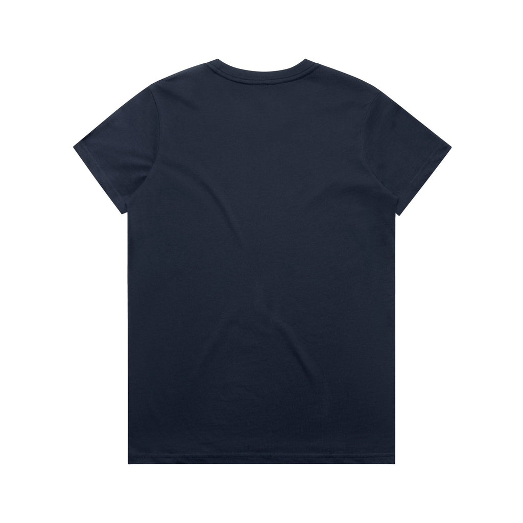 Women's Maple Tee Shirt | Arena Custom Blanks - Arena Prints - Back -Midnight Blue - Blue