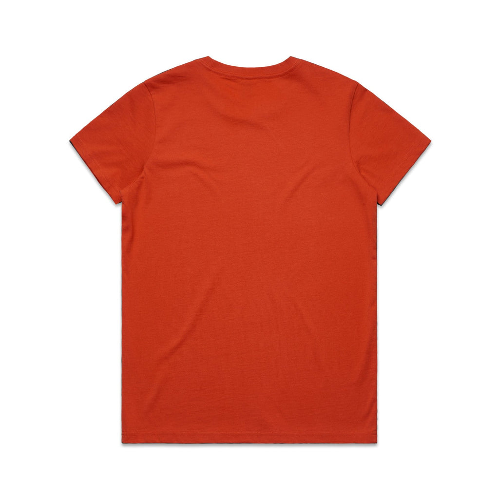 Women's Maple Tee Shirt | Arena Custom Blanks - Arena Prints - Back - Autumn - Orange