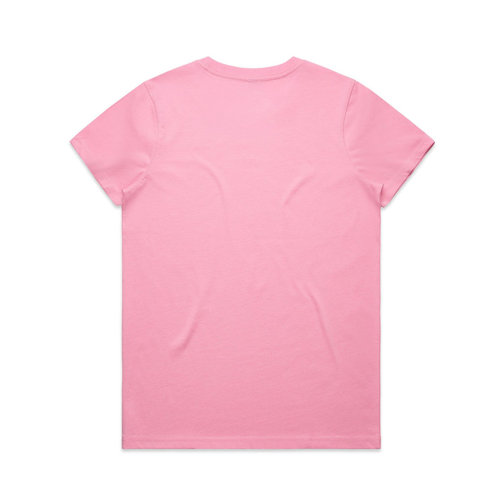 Women's Maple Tee Shirt | Arena Custom Blanks - Arena Prints - Back - Bubble Gum - Pink