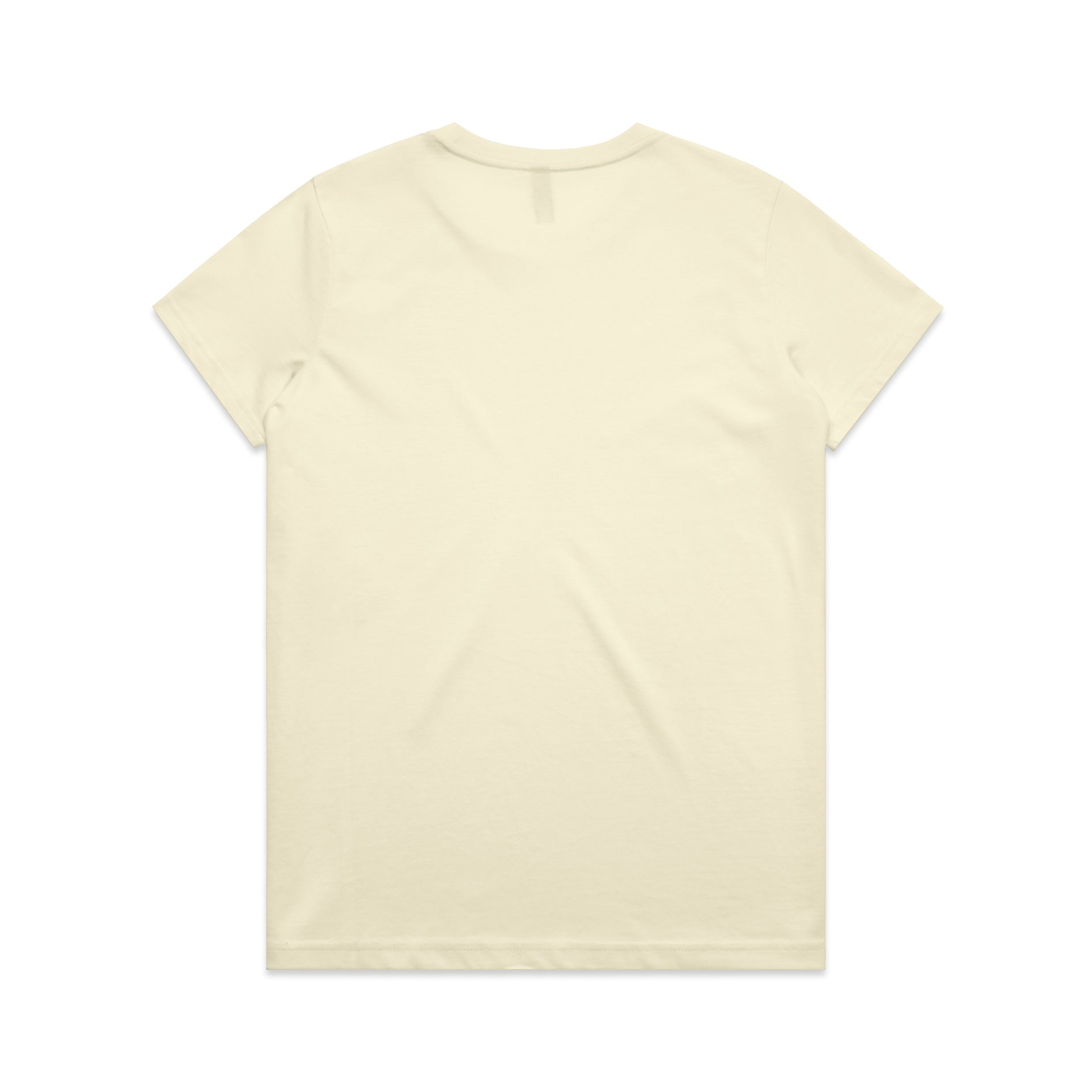 Women's Maple Tee Shirt | Arena Custom Blanks - Arena Prints - Back -Butter - Yellow