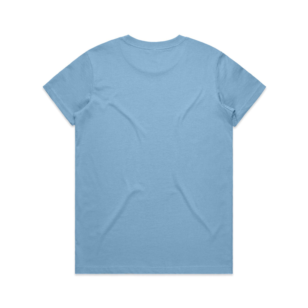 Women's Maple Tee Shirt | Arena Custom Blanks - Arena Prints - Back - Carolina Blue - Blue