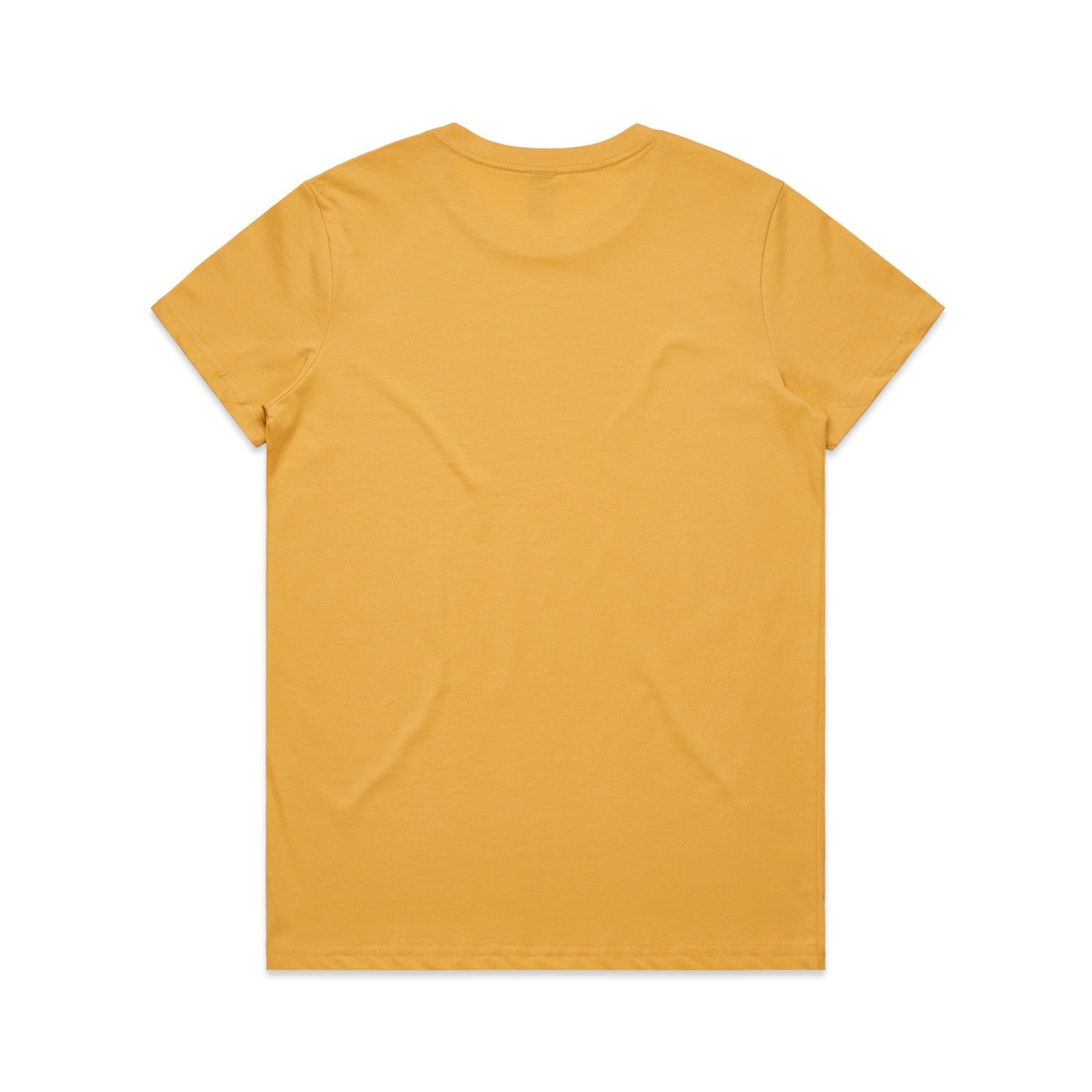 Women's Maple Tee Shirt | Arena Custom Blanks - Arena Prints - Back - Mustard - Yellow