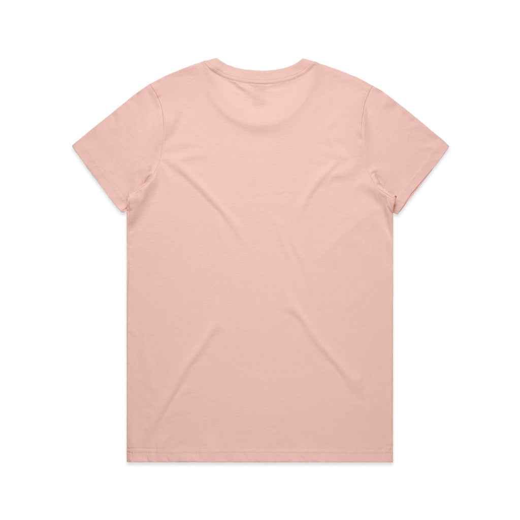 Women's Maple Tee Shirt | Arena Custom Blanks - Arena Prints - Back - Pale Pink - Pink