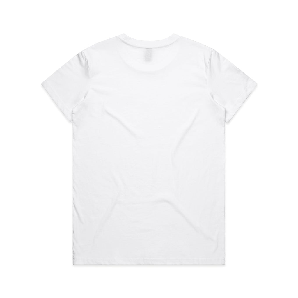 Women's Maple Tee Shirt | Arena Custom Blanks - Arena Prints - Back - White