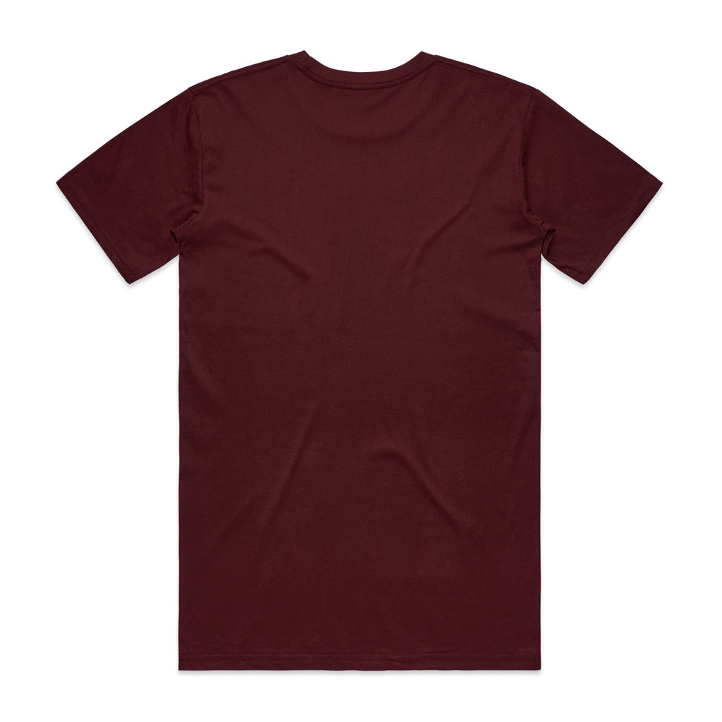 Men's Staple Tee | Arena Custom Blanks - Arena Prints - Back - Burgundy - Red